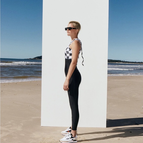 Salt Gypsy Maven Surfsuit Warped Checks Black and White NEW - Picture 9 of 12